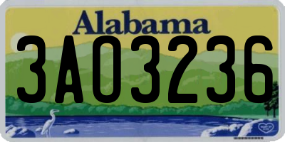AL license plate 3AO3236