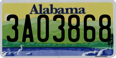 AL license plate 3AO3868