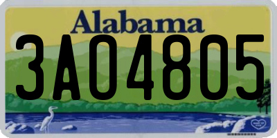 AL license plate 3AO4805
