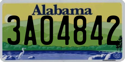 AL license plate 3AO4842