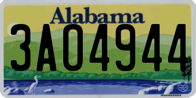 AL license plate 3AO4944