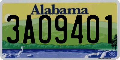 AL license plate 3AO9401