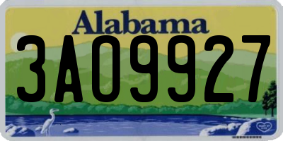 AL license plate 3AO9927