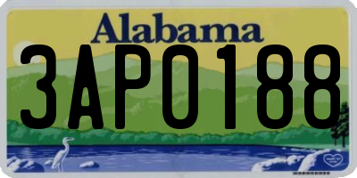 AL license plate 3AP0188