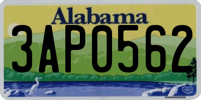AL license plate 3AP0562