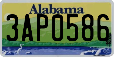 AL license plate 3AP0586