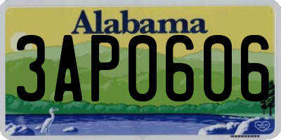 AL license plate 3AP0606