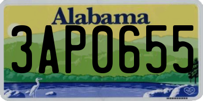 AL license plate 3AP0655