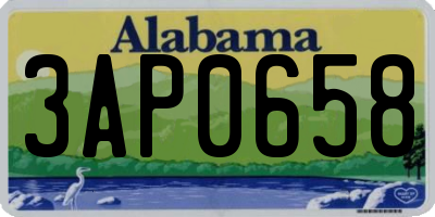 AL license plate 3AP0658