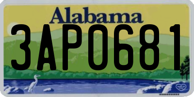 AL license plate 3AP0681