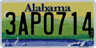 AL license plate 3AP0714