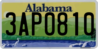 AL license plate 3AP0810