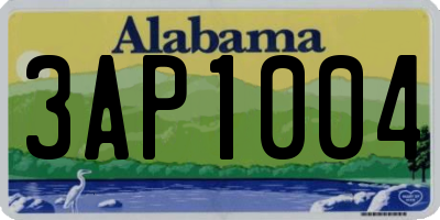 AL license plate 3AP1004