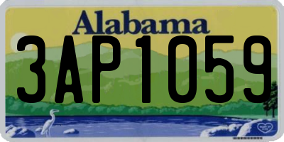 AL license plate 3AP1059