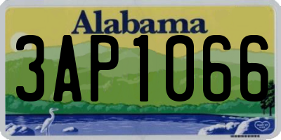 AL license plate 3AP1066