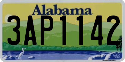 AL license plate 3AP1142
