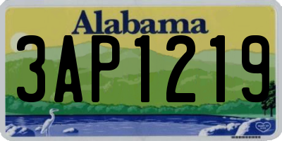 AL license plate 3AP1219