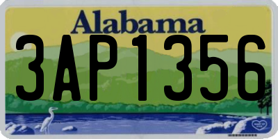 AL license plate 3AP1356