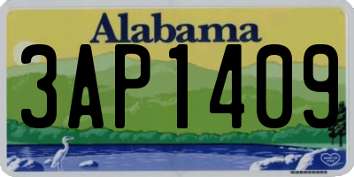 AL license plate 3AP1409