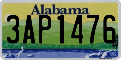 AL license plate 3AP1476