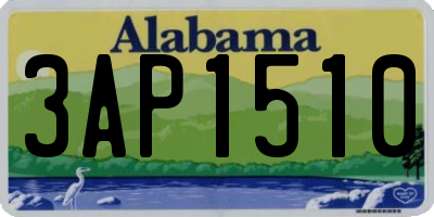 AL license plate 3AP1510