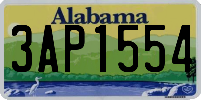 AL license plate 3AP1554