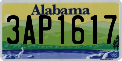 AL license plate 3AP1617