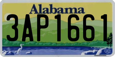 AL license plate 3AP1661