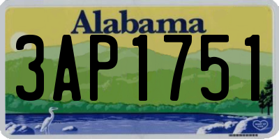 AL license plate 3AP1751
