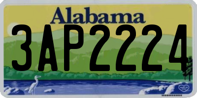 AL license plate 3AP2224