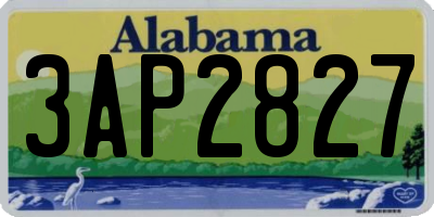 AL license plate 3AP2827