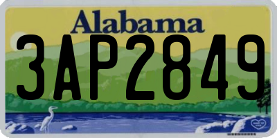 AL license plate 3AP2849