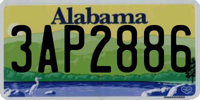 AL license plate 3AP2886