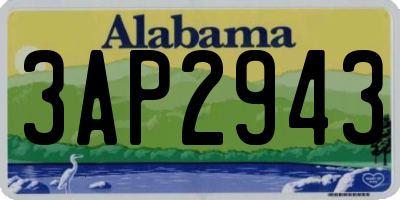 AL license plate 3AP2943