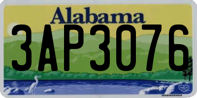 AL license plate 3AP3076
