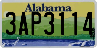 AL license plate 3AP3114