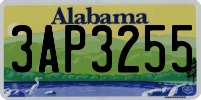 AL license plate 3AP3255