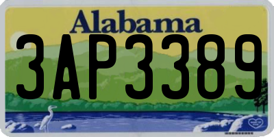 AL license plate 3AP3389
