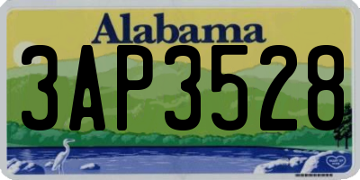 AL license plate 3AP3528