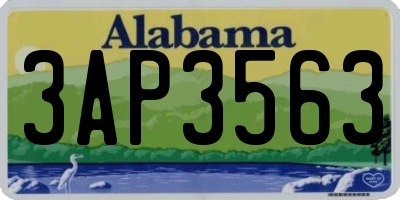 AL license plate 3AP3563