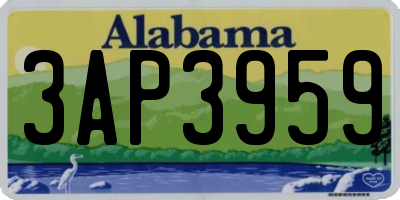 AL license plate 3AP3959