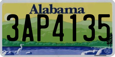 AL license plate 3AP4135