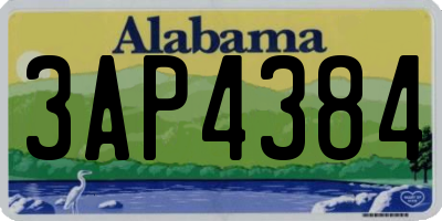 AL license plate 3AP4384