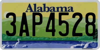 AL license plate 3AP4528