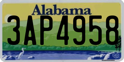 AL license plate 3AP4958