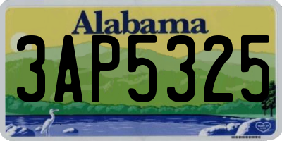 AL license plate 3AP5325
