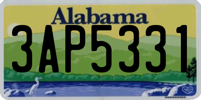 AL license plate 3AP5331