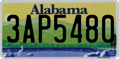 AL license plate 3AP5480