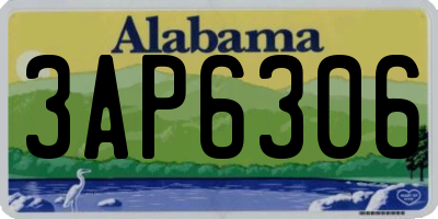 AL license plate 3AP6306