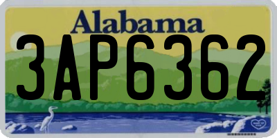 AL license plate 3AP6362